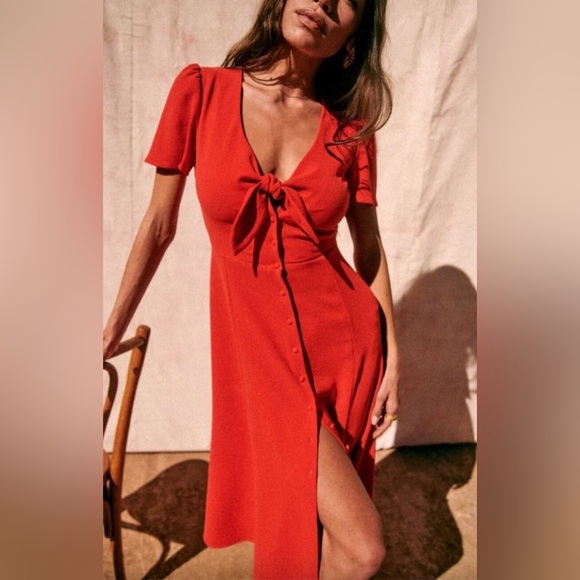 Sezane Dresses & Skirts - Sézane Robe Ophelia Dress in Coral FR 40 / US 8